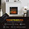 Electric Fireplace, 3D Flame Effect, 3 Settings, Timer, Remote Control, White