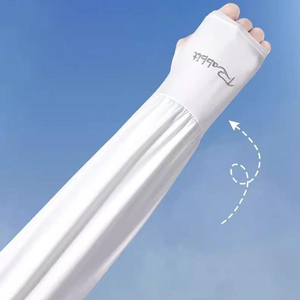 New Ice Silk Sunscreen Arm Sleeves Loose Fit Breathable Sun Protection Glove UV Protection Sun Protection Tools