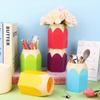 9/6pcs Cartoon Pencil-Shaped Desk Organizer Set | PE Plastic Pen Holder with Cup and Box, Office Colorful Stationery Storage