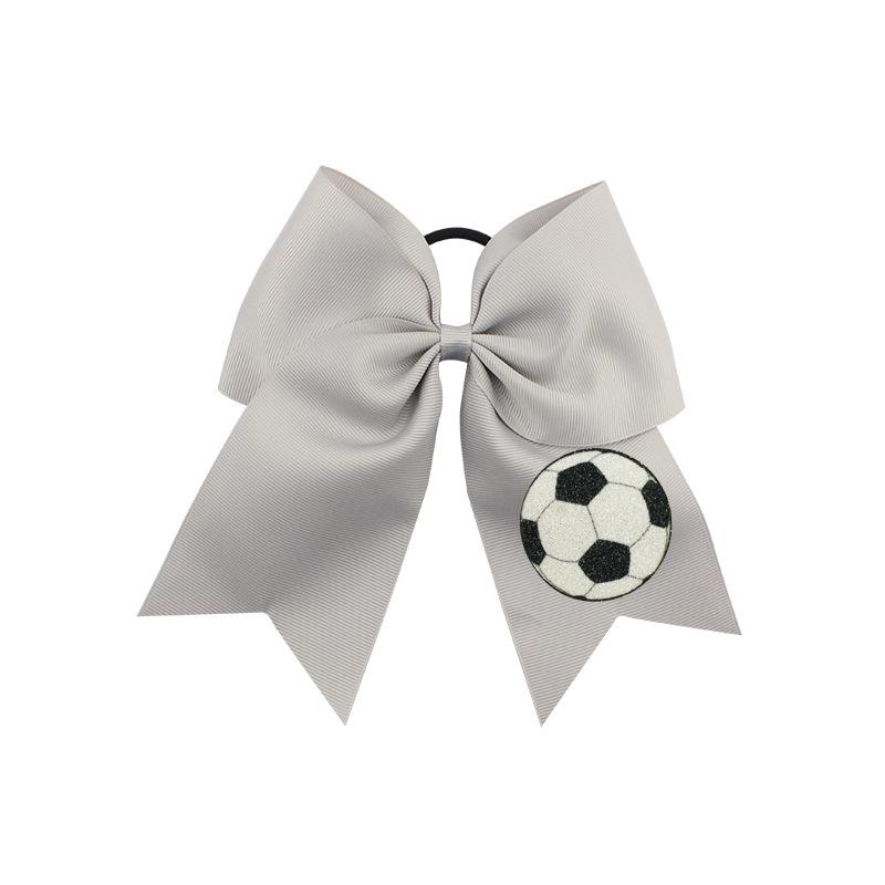 European & American World Cup Football Swallowtail Bow Hair Tie - Children's Hair Accessory