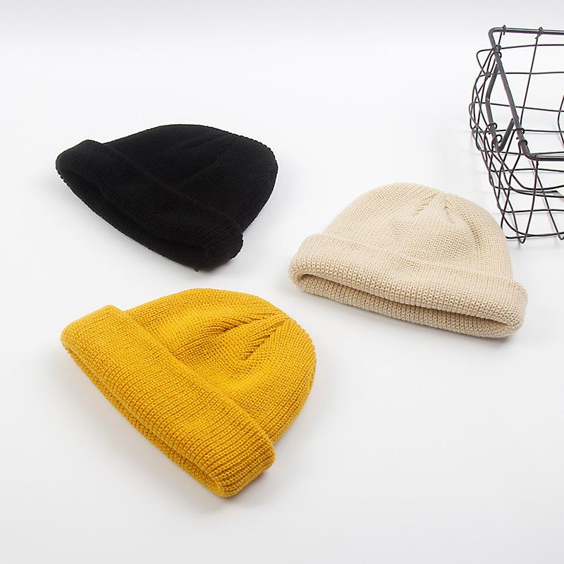 Hat autumn and winter melon fur hat men's knitted wool hat street hooligan hat yuppie winter bag head cold hat tide