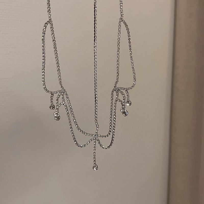 Böhmische Kristall Stirnkette Kopfschmuck Damen Ethnischer Stil Haaraccessoire Vergoldetes Wasser Stirnband