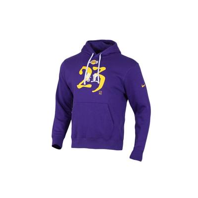 Lakers LeBron James Hoodie Men Tops Purple CU2932-547