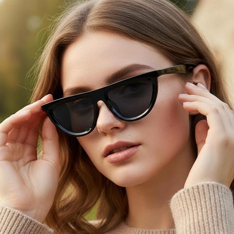 Women's sunglasses - unisex fashion half-moon cat eye sunglasses