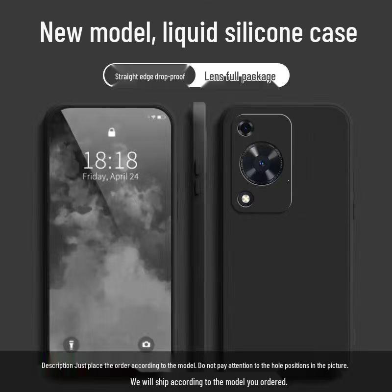 Huawei Enjoy 70s Solid Color Silicone Case - Liquid Full Coverage, Anti-fall, Soft Edge.