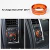 For Dodge RAM 1500 10-17 Headlight Lamp Switch Knob Ring Trim Cover Decor Orange