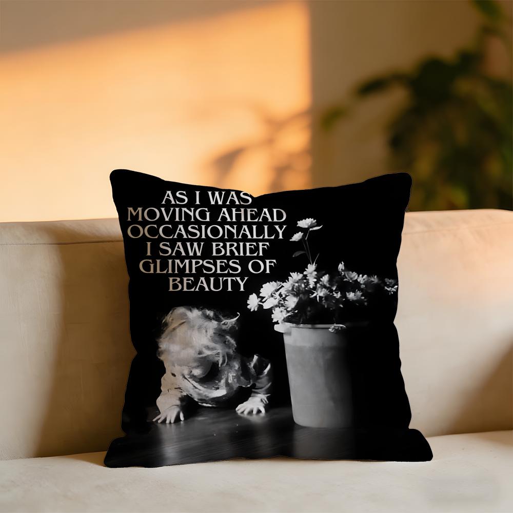 As I Was Moving Ahead Occasionally I Saw Brief Glimpses Of Beauty Cushion Velvet Throw PillowSoft Warm Cushion For Sofa Bed
