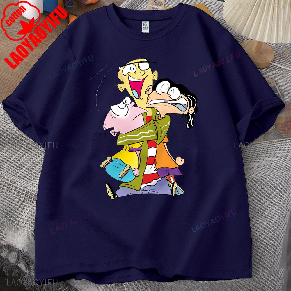 Ed,Edd N Eddy Man T Shirt Ed,Edd N Eddy Printed T-shirt Tops Hip-hop Novelty Trend Simple Style for Outdoor Enthusiasts