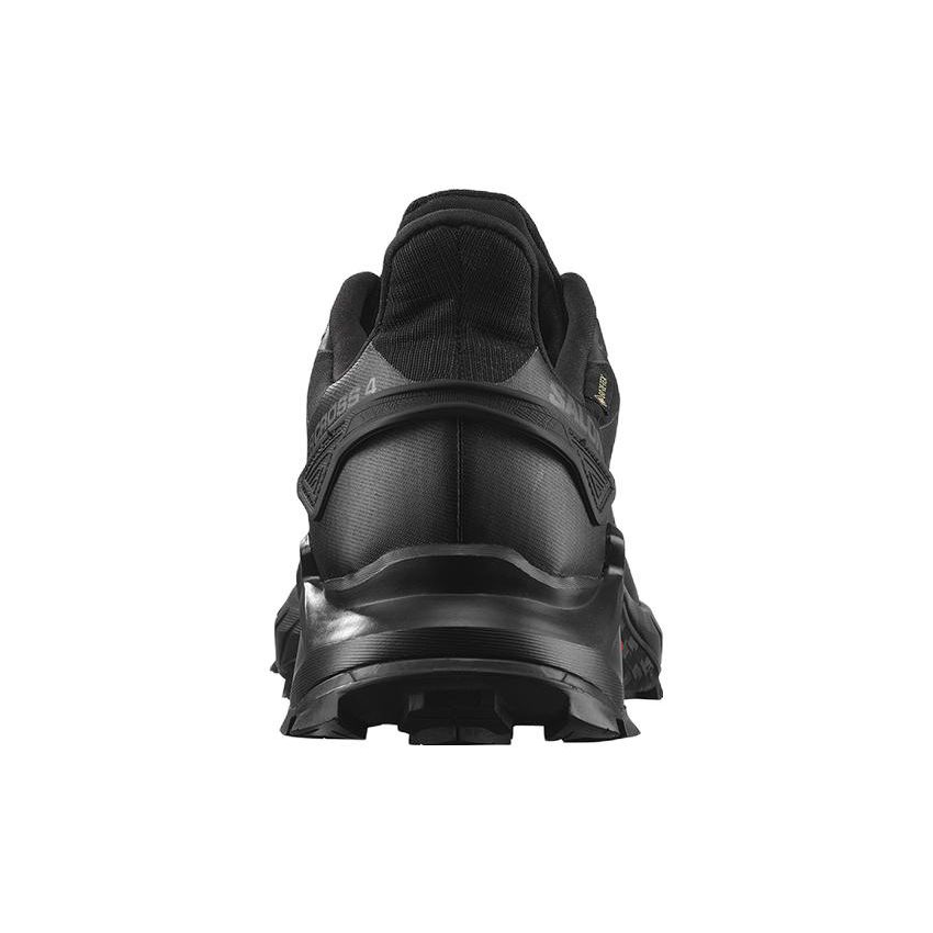 SALOMON Supercross 4 Gtx Leather Slip Resistant Durable Low Top Outdoor Functional Shoes Men Shoes Black 417316