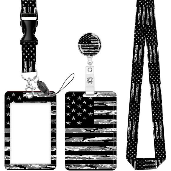 Badge Reels Retractable with Carabiner Reel Clip, ID Name Tag Work Badge Holder Belt Ferrule, Identity ID Badge Holder Cover Case for Office Work