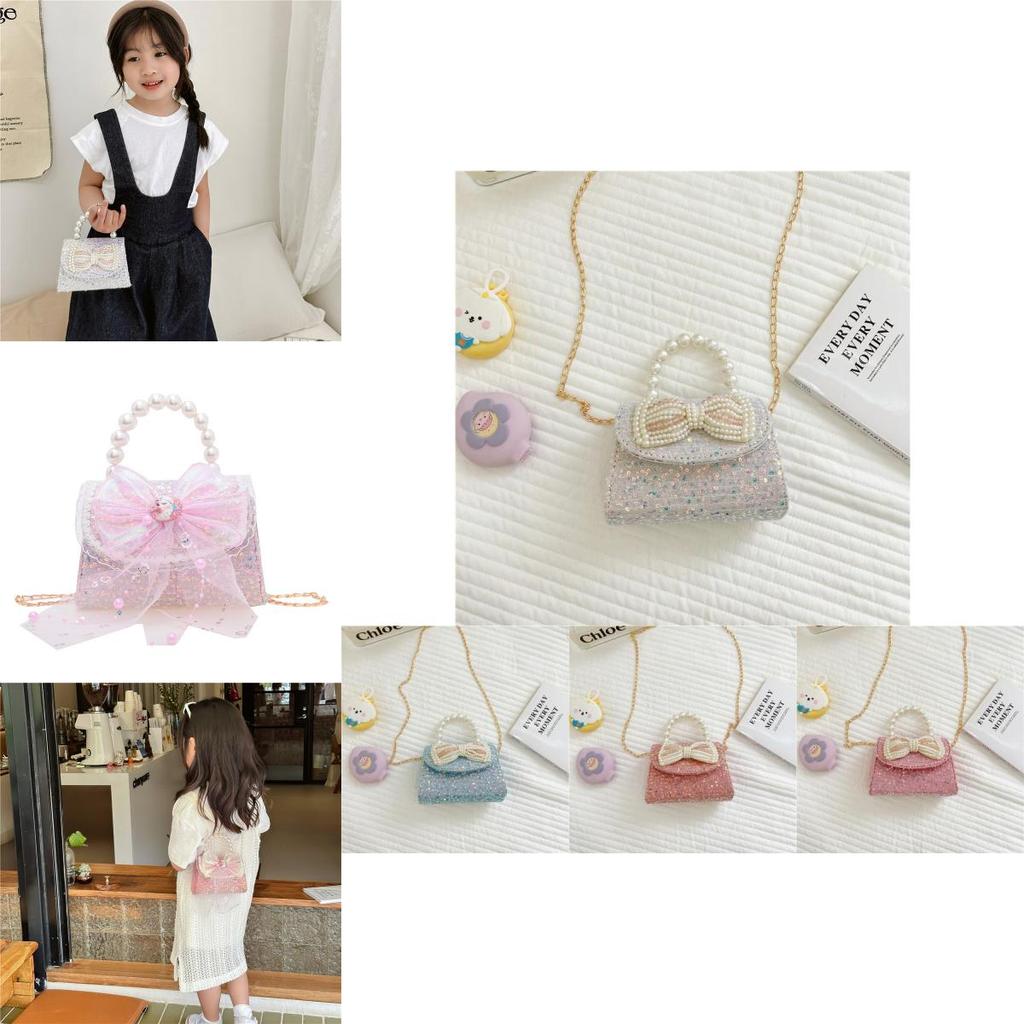 Fashionable Mini Children's Handbag Stylish Princess Bowknot Crossbody Bag For Girls