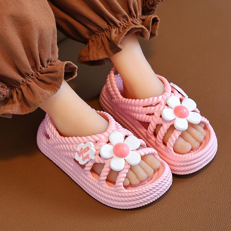 Nuova Estate di Età Compresa Tra 2-8 Bambini Pantofole Modello di Fiore Agile Comfort Sandalo per Le Ragazze Antiscivolo Seabeach Infradito Casa Scarpe per Bambini