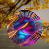 10 Inch Metal Wind Chime with Swivel Hook Vibrant Iridescent Reflective Design for Garden Patio Decor All Season Gift