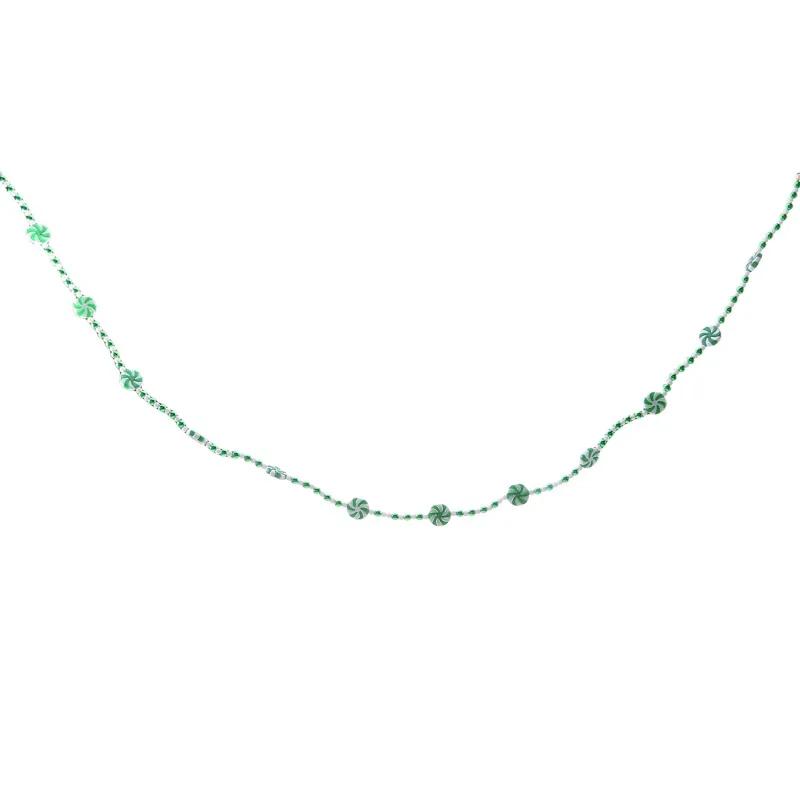 Weihnachtsbonbons Pfeffermin Rot Grün Perlenkette zum Aufhängen Weihnachtsbaum für Kamin Kranz Heimdeko Partyzubehör