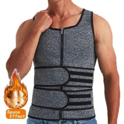 Entrenador de Cintura Ajustable para Hombre Camisetas de Compresión para Entrenamiento Chaleco Sudoración Ropa Moldeadora Traje Sauna