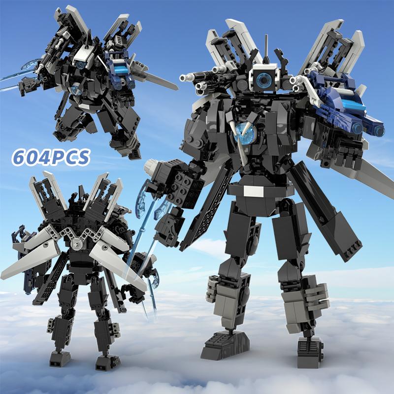 Skibidi Figures Toilet Action Figures Blocks Toys TvMan Cameraman Titan Assembly Bricks Toys for Christmas Easter Gift