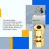 1/4inch  Compression Tube Couplings with Nut, Sleeve, and Insert Body, Solid Brass 4 Pack for Joining Water, Air, and Low-Pressure Fluid Lines