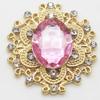 Wholesale 50Pc 24*28mm Mini Golden Metal Crystal Acrylic Button Diy jewelry Accessories FlatBack Base Settings Handmade Fitting