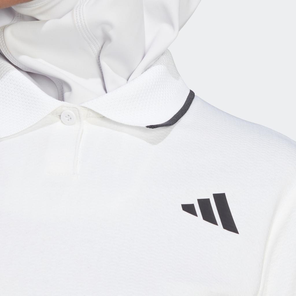 Adidas Tennis Freelift Polo Shirt Logo Half Button Placket Short Sleeve Women Tops White HS1651