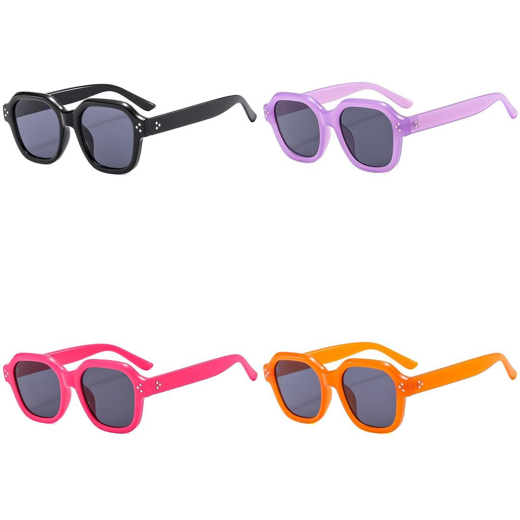 Dopamine Style Square Sunglasses With Antiuv Coating For Fashionable Summer Outings