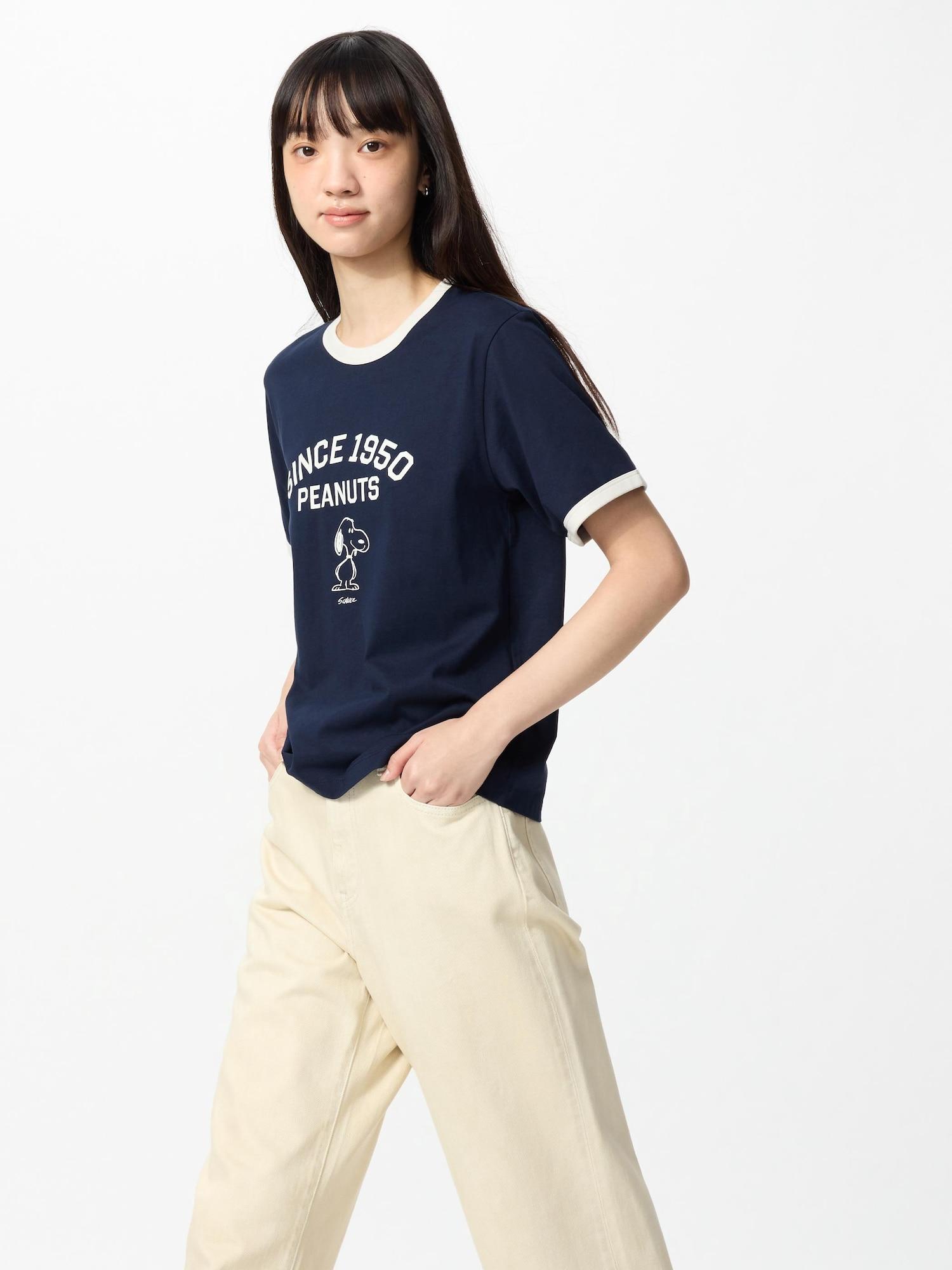 

Uniqlo Футболка с коротким рукавом и принтом PEANUTS UT 69 NAVY/WOMEN XS