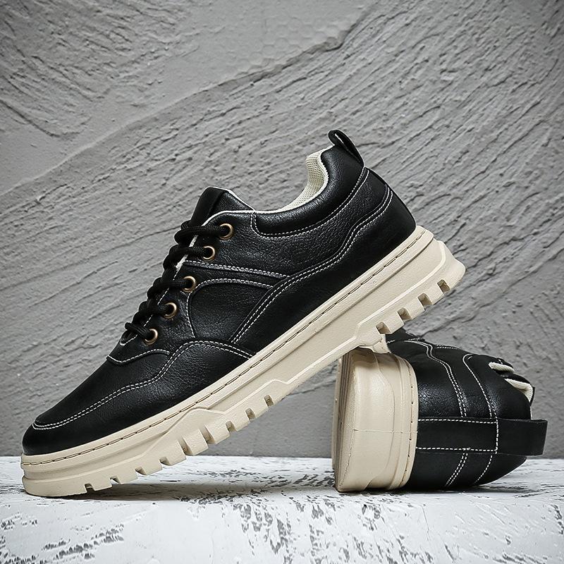 Модная мужская кожаная повседневная обувь — фото 4