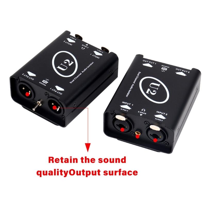 3.5mm 2 Channel Noise Isolator Noise Filter for Car Sound Home Systems Eliminate Noise Completely Using
