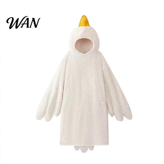 Roliga Djurpyjamaser Rolig Gås Anka Kostym för Barn Vuxna, Pyjamas med Huvuva Onesie Pyjamaser, Mjuk Plysch Bärbar Filt, Halloween Cosplay Varm