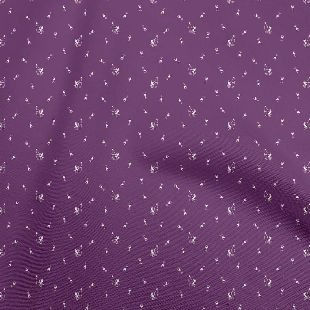 oneOone Cotton Flex Black Fabric Wine Dress Material Fabric Print Fabric By The Yard 40 Inch