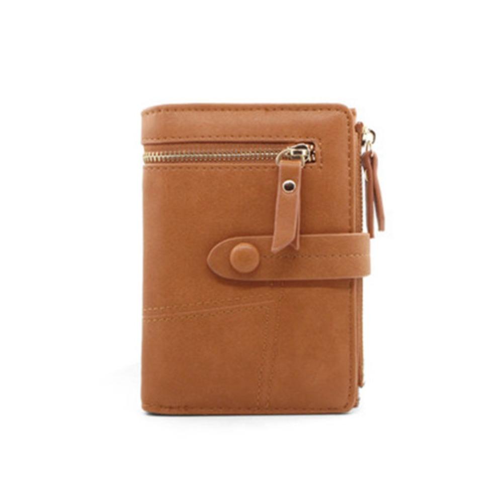 Multi-card Slot Women Card Bag Folding PU Leather Coin Purse Simple Short Women Wallets  Girl