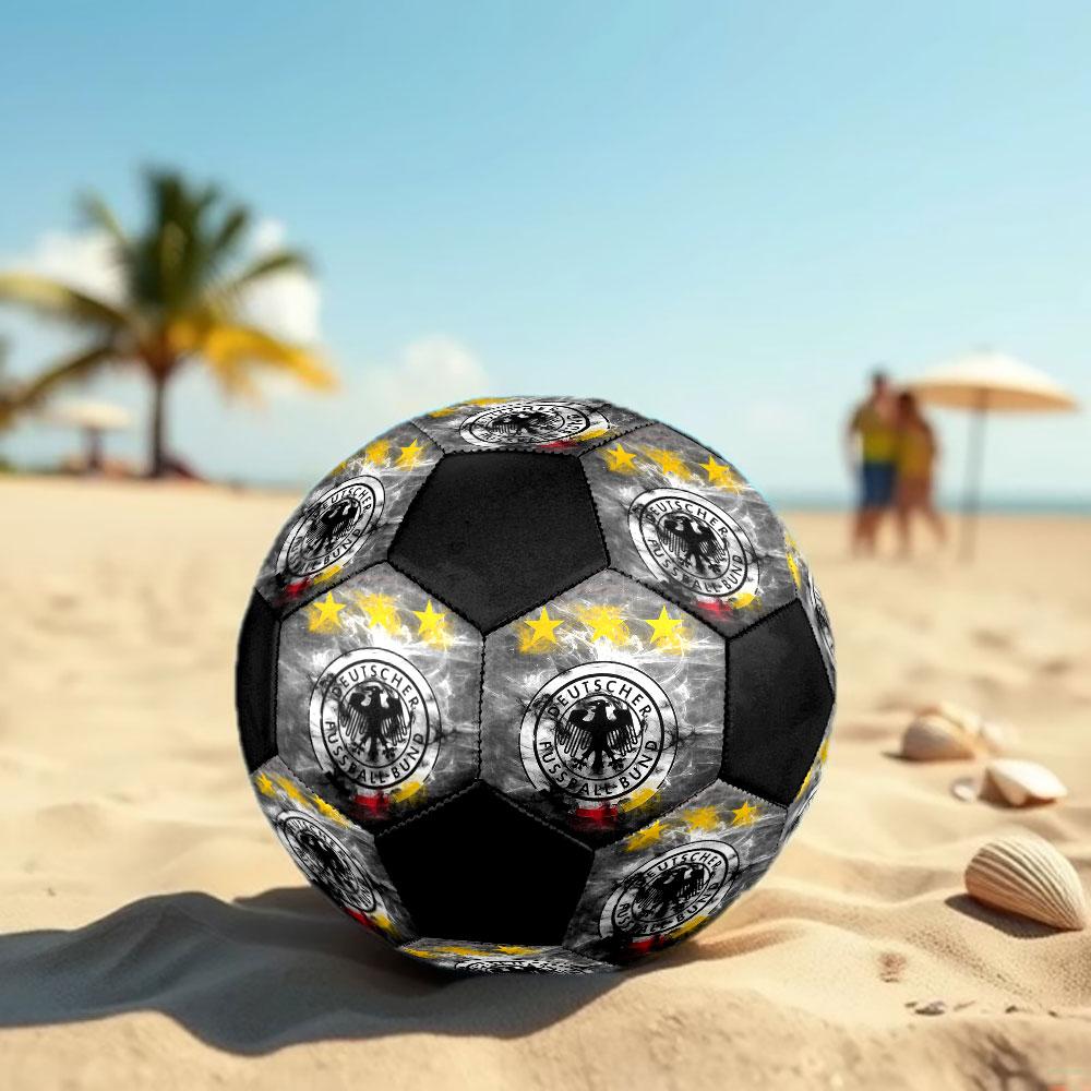 Germany national football logo Size 5 Soccer Ball, Machine-Stitched PVC, Durable & High Bounce, All Ages Fit, fan merchandise, matches & outdoor use.