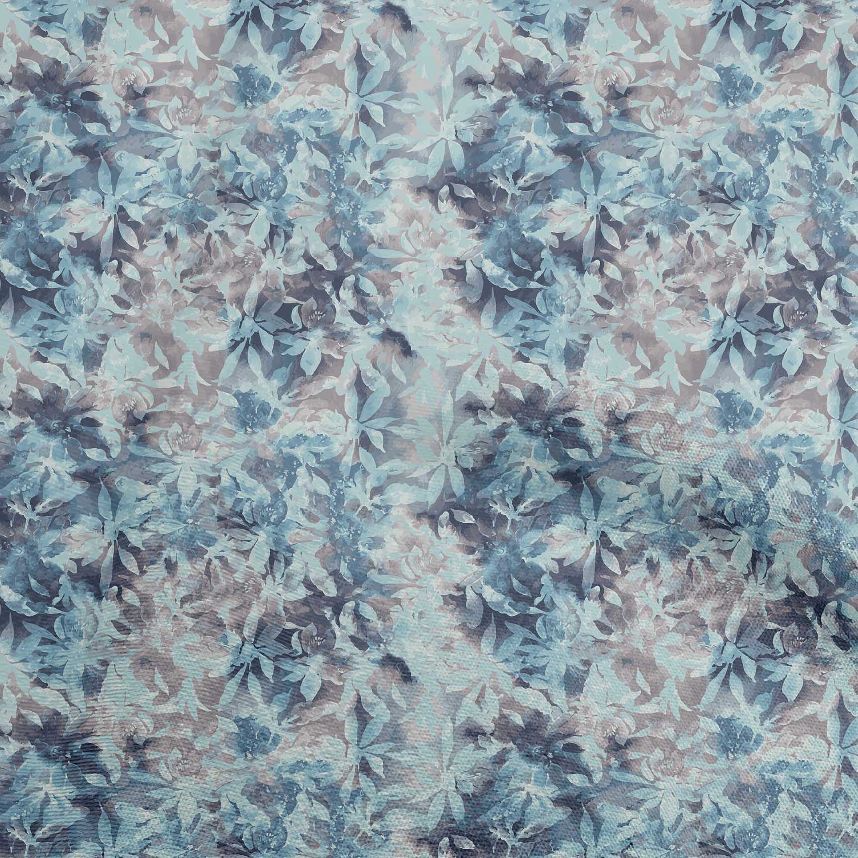 

OneOone Бавовняний поплін, блакитна тканина, абстрактні квіткові вироби для стьобання, принт, швейна тканина у дворі, 42 дюйми 42 Inch Wide - Viscose Chiffon середній синього кольору