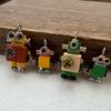 Original Handmade Steampunk Robot Wood Pendant Necklace