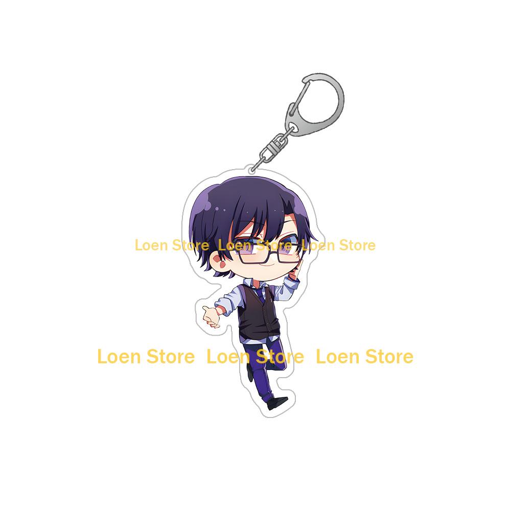 Loen Mini World Vtuber Colorful Peach Official Anime Peripheral Jpapa Noa Tattsun Siva Acrylic Keychain Cute Anime Bag Pendant