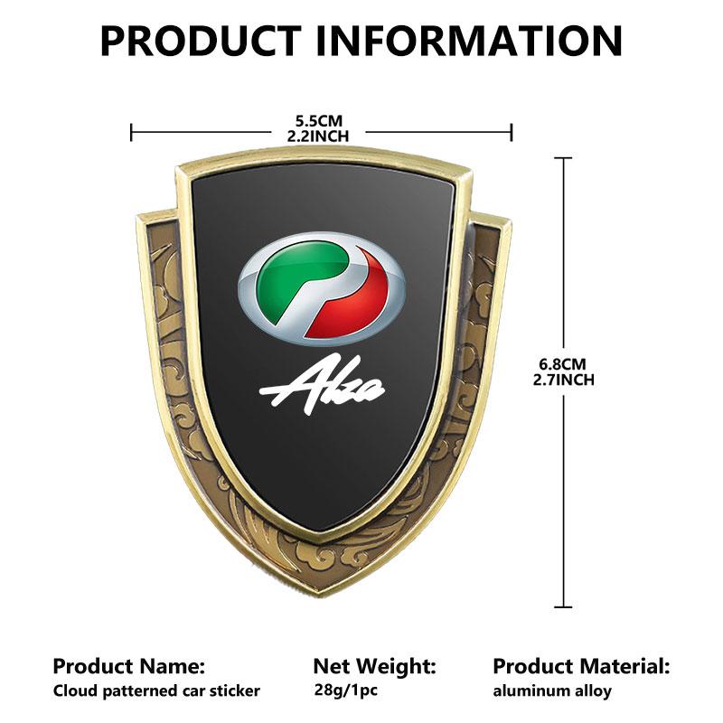 Cloud Design Car Badge Aluminum Alloy Auto Trunk Decal Sticker For Perodua Alza Myvi Viva Axia Bezza Kembara Ativa Kancil Kelisa