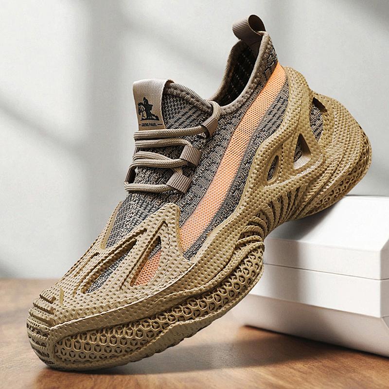 Fashion 2025 New Men's Fly Knit Sports Shoes Thick Bottom Versatile Fashionable Coconut Socks Shoes Rubber Bottom Casual Sneakers