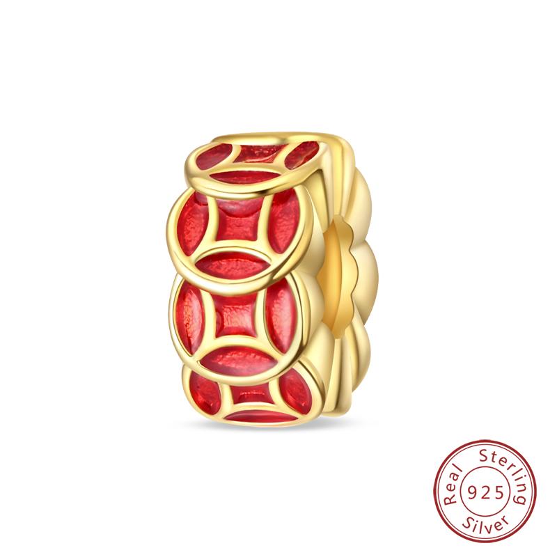 New Year Series Copper Lucky Cat God Of Wealth Lion Dance Koi Fish Charms Beads 3Mm Diy Jewelry Gifts