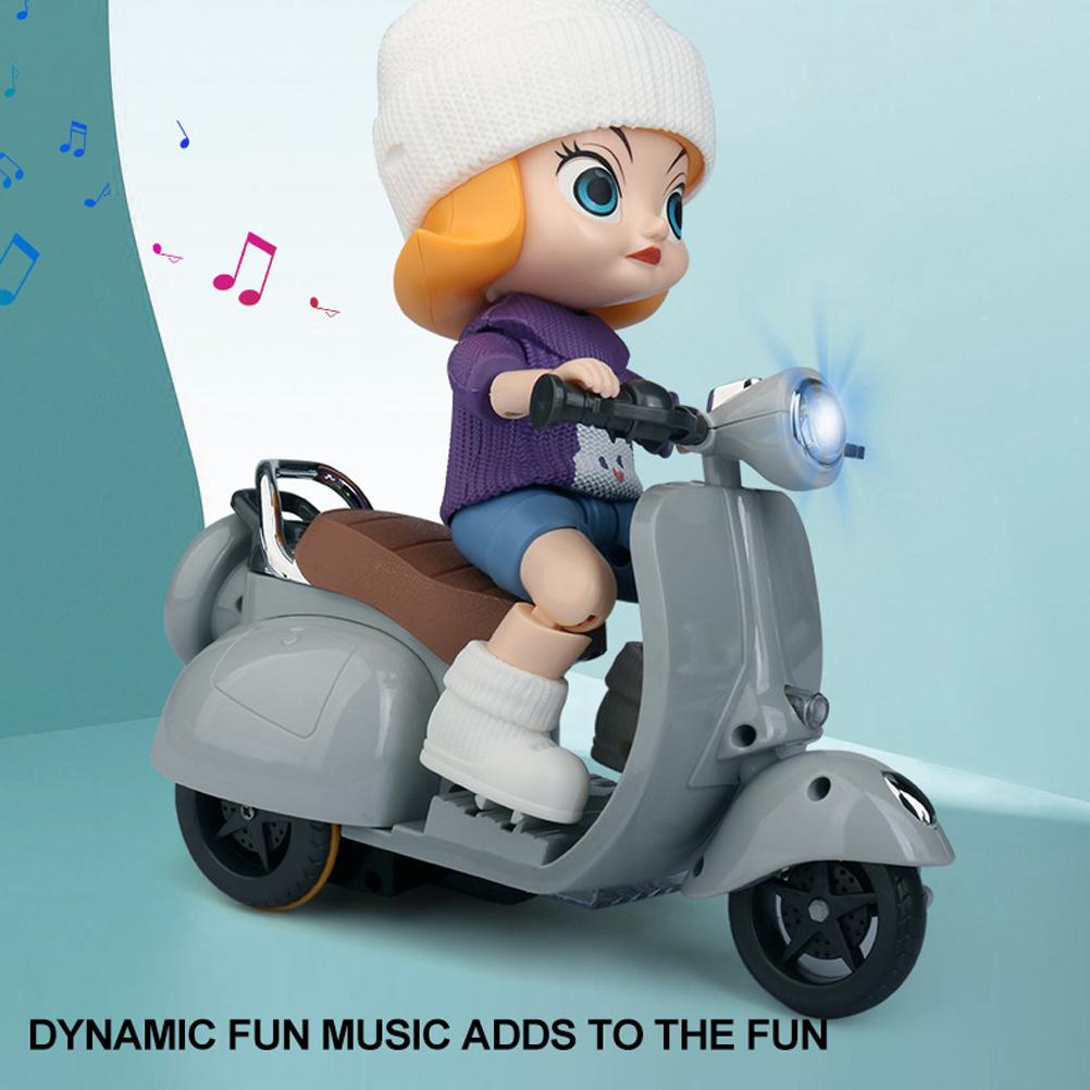 Tricycle Toy with LED Light Sound 360 Degree Rotating Electric Stunt Tricycle Toy for Children Music Light Toys