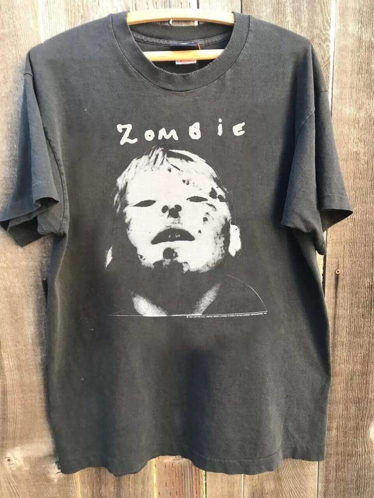 The Cranberries Zombie Graphic Charcoal Classic Style Unisex Tshirt Reprint Unisex T-Shirt S