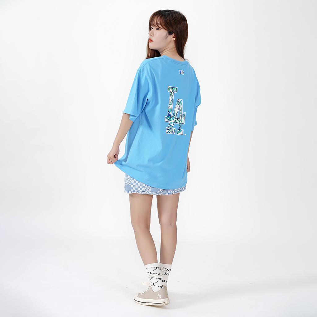 New MLB SS22 Set in Sleeve T Shirt Unisex Blue 3ATS41023-07BLS