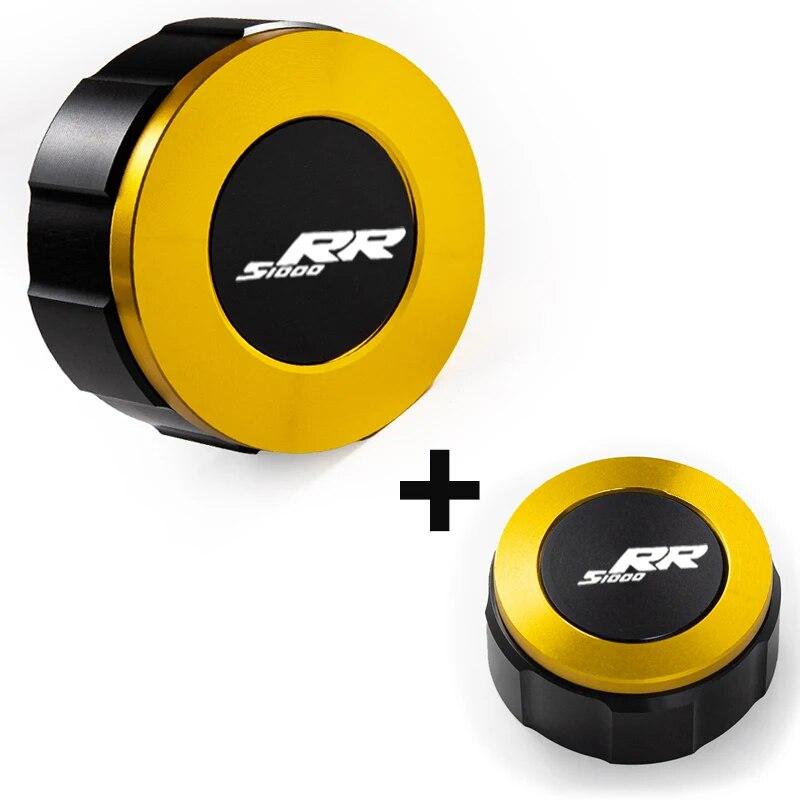 

Для BMW S 1000 RR S1000RR S1000 RR 2008-2022 мотоциклетный алюминиевый передний и задний защитный кожух тормозной жидкости, детали крышки цилиндра S1000RR golden
