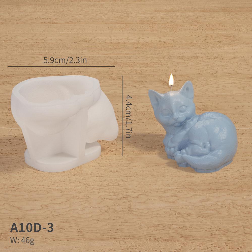 3D Kitten Mold Silicone for Flowers, Plaster, Epoxy & Scented Candles