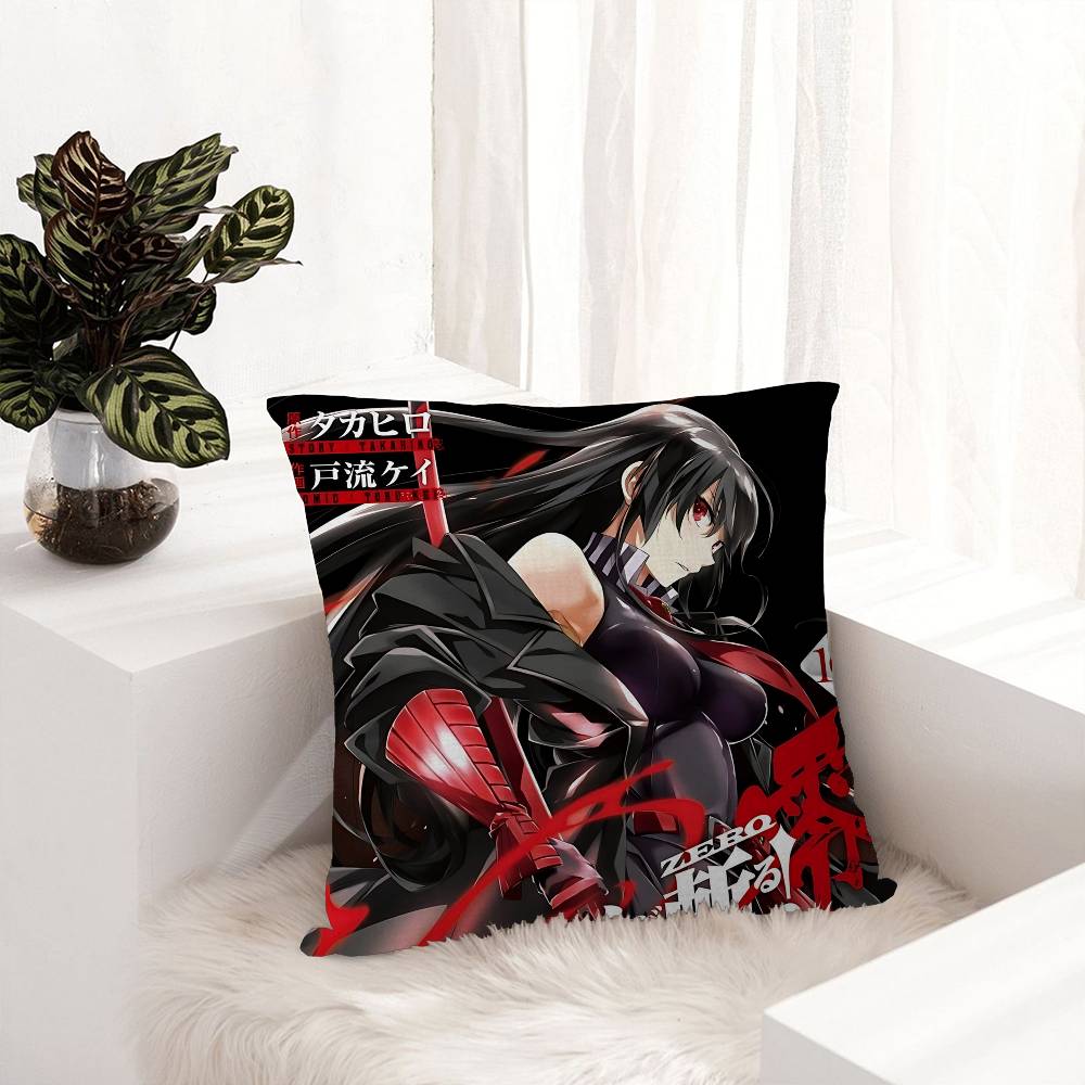 Battle Adventure Manga A-Akame Ga K-Kill Cushion Cover Inches Farmhouse Decor Home Throw Pillow Covers For Couch Decorations