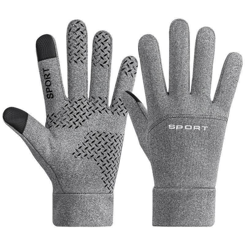 Leather Gloves Men Women Winter Outdoor Cycling Motorcycle Windproof Cold-Proof Fleece Lined Touchscreen Thickened Warm Gloves