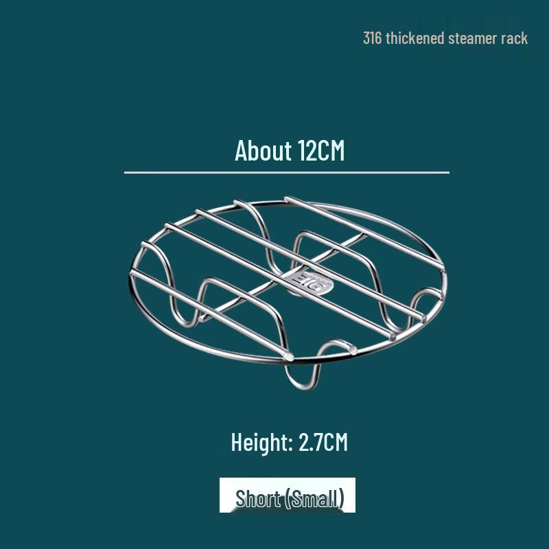 316 Stainless Steel Short-Leg Steaming Rack for Pressure Cookers - Ideal for Rice, Eggs, and Vegetables