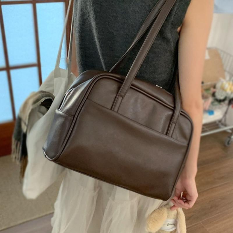 Large capacity bag women's new simple bag retro underarm bag horizontal shoulder bag