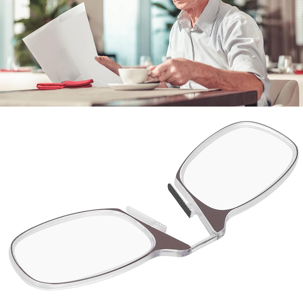 Reading Eyeglasses Blue Light Blocking Armless Glasses Nose Clip Glasses for Unisex Elderly