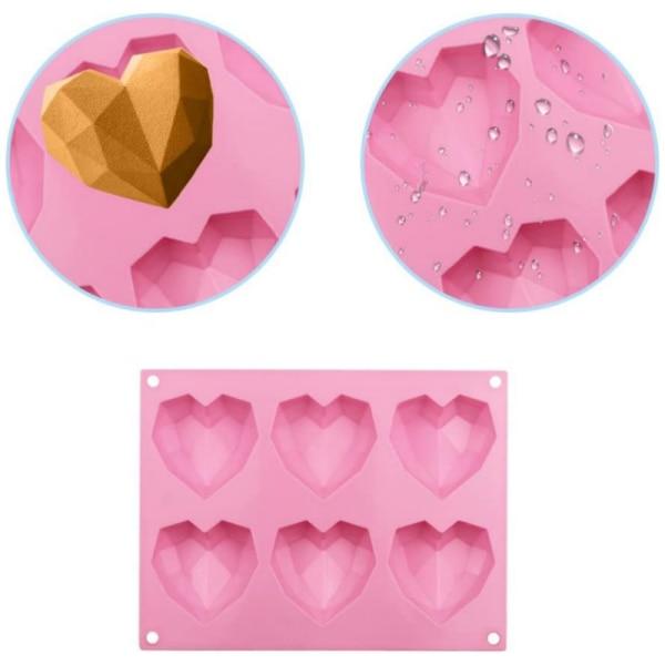 Matrita 3D Diamond Shape Silicone Mold 6 Cavities – Easy Release, for Artisan Chocolate, Cake Decorating, Jelly, Edible Candles