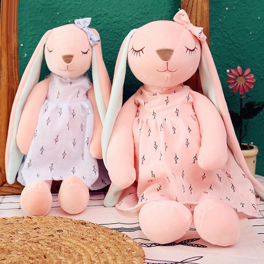 Yousheng Easter Bunny Plush Stuffed Animal Adorable Rabbit Doll Easter Bunny Souvenir Spring Festive Tabletop Ornament Easter Gifts for Kids