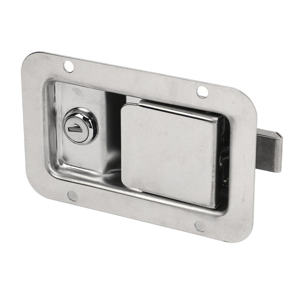 RV Handle Latch Paddle 140x90mm 304 Stainless Steel Entry Door Lock Handle Knob Deadbolt Paddle for 